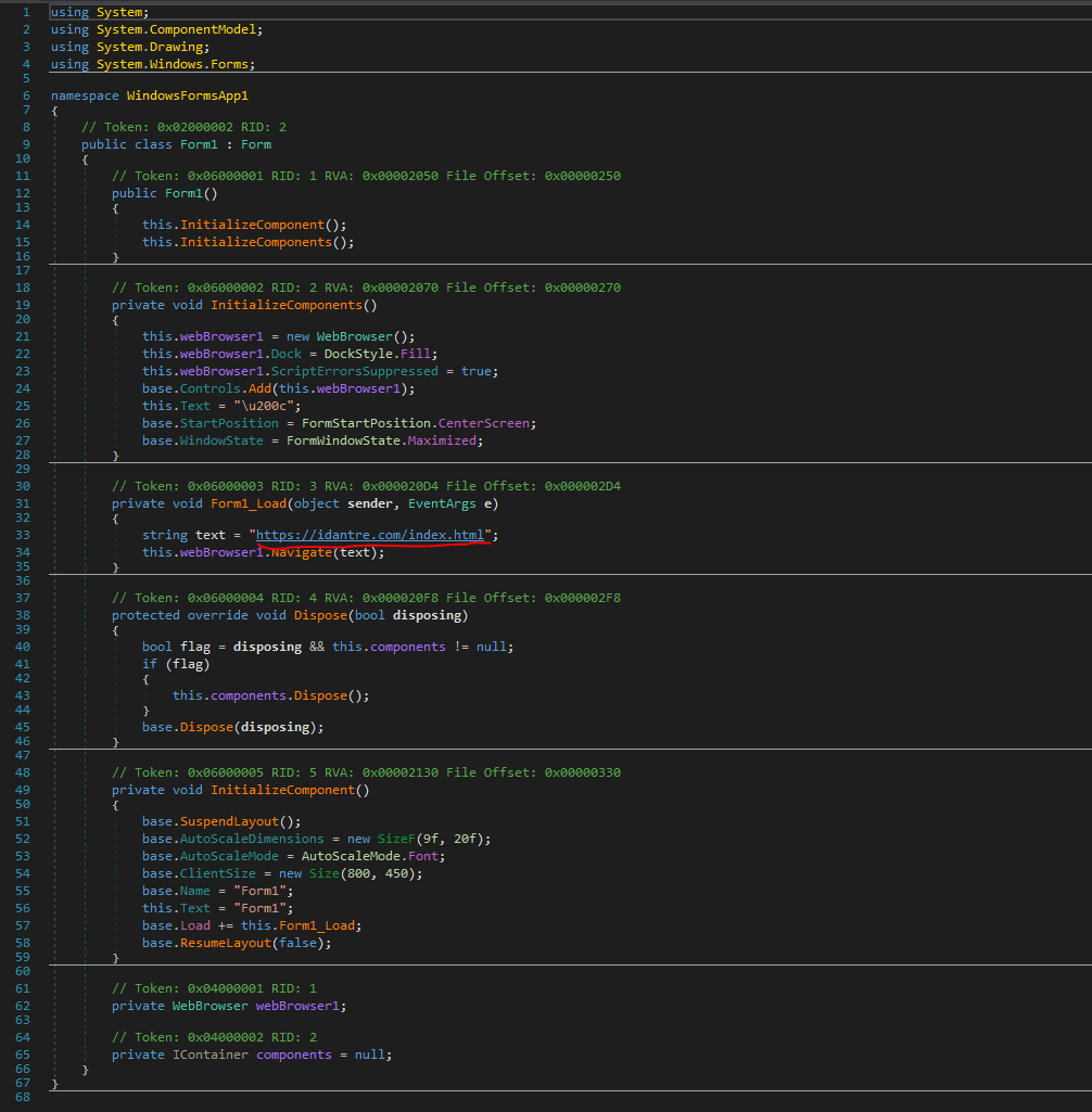 idantre[.]com validation panel behavior