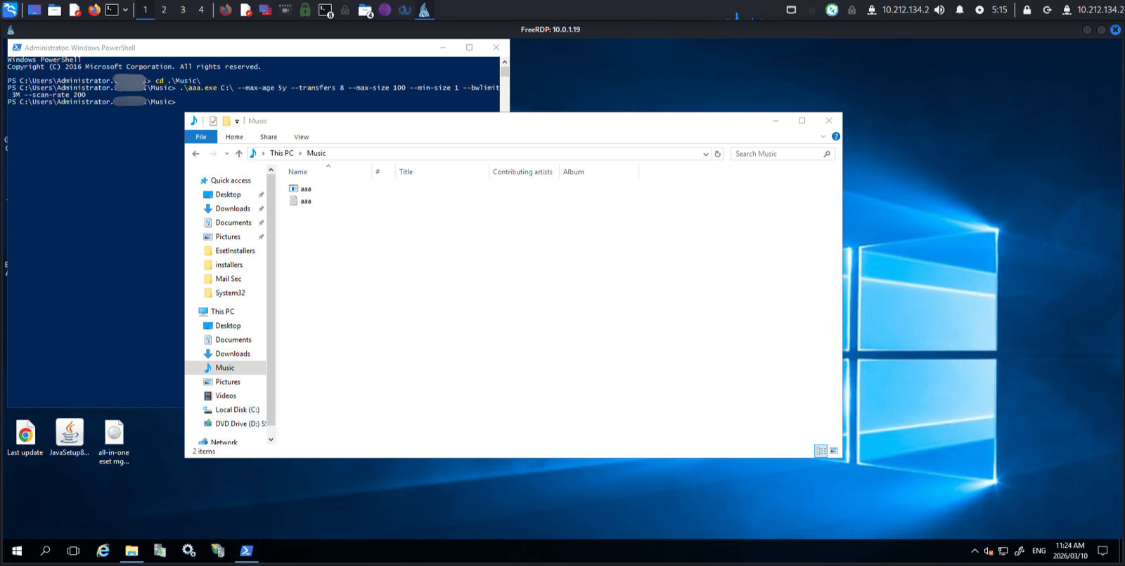 aaa.exe - possible exfiltration tool