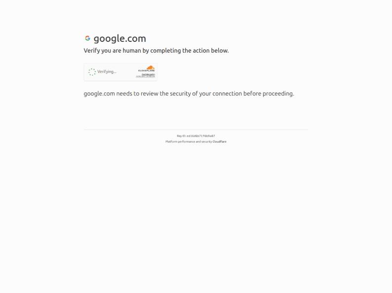 URLScan capture of the fake-Cloudflare verification page served from 185.228.83[.]217/land/