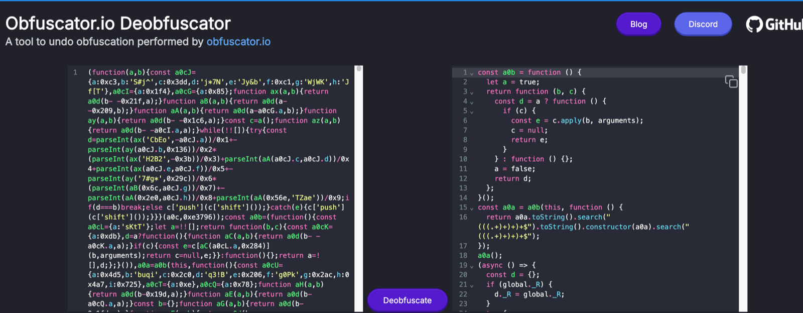 Deobfuscation Tool